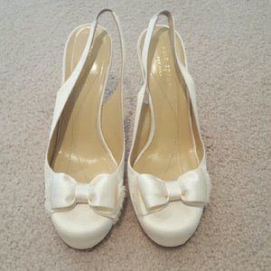 Kate Spade Satin Bow Kitten Heels